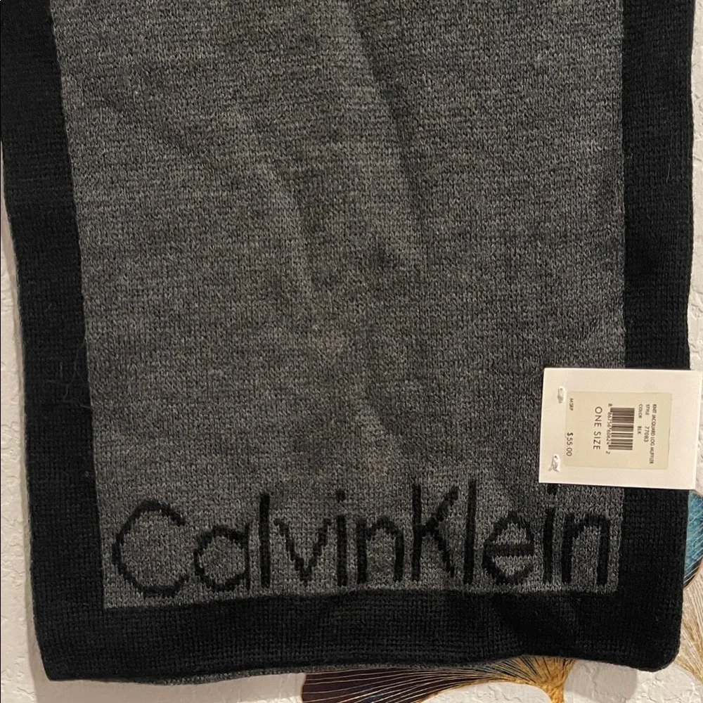 Men's Calvin Klein Knit Jacquard Logo Muffler Scarf